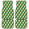 Irish Argyle Pattern Print Front and Back Car Floor Mats