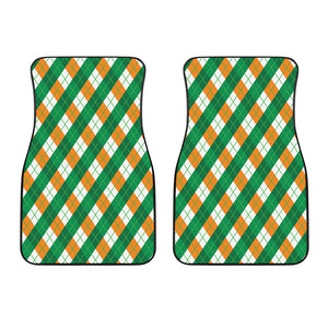 Irish Argyle Pattern Print Front Car Floor Mats