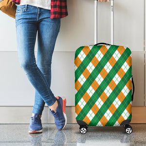 Irish Argyle Pattern Print Luggage Cover