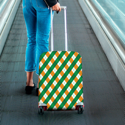Irish Argyle Pattern Print Luggage Cover