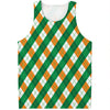 Irish Argyle Pattern Print Men's Tank Top