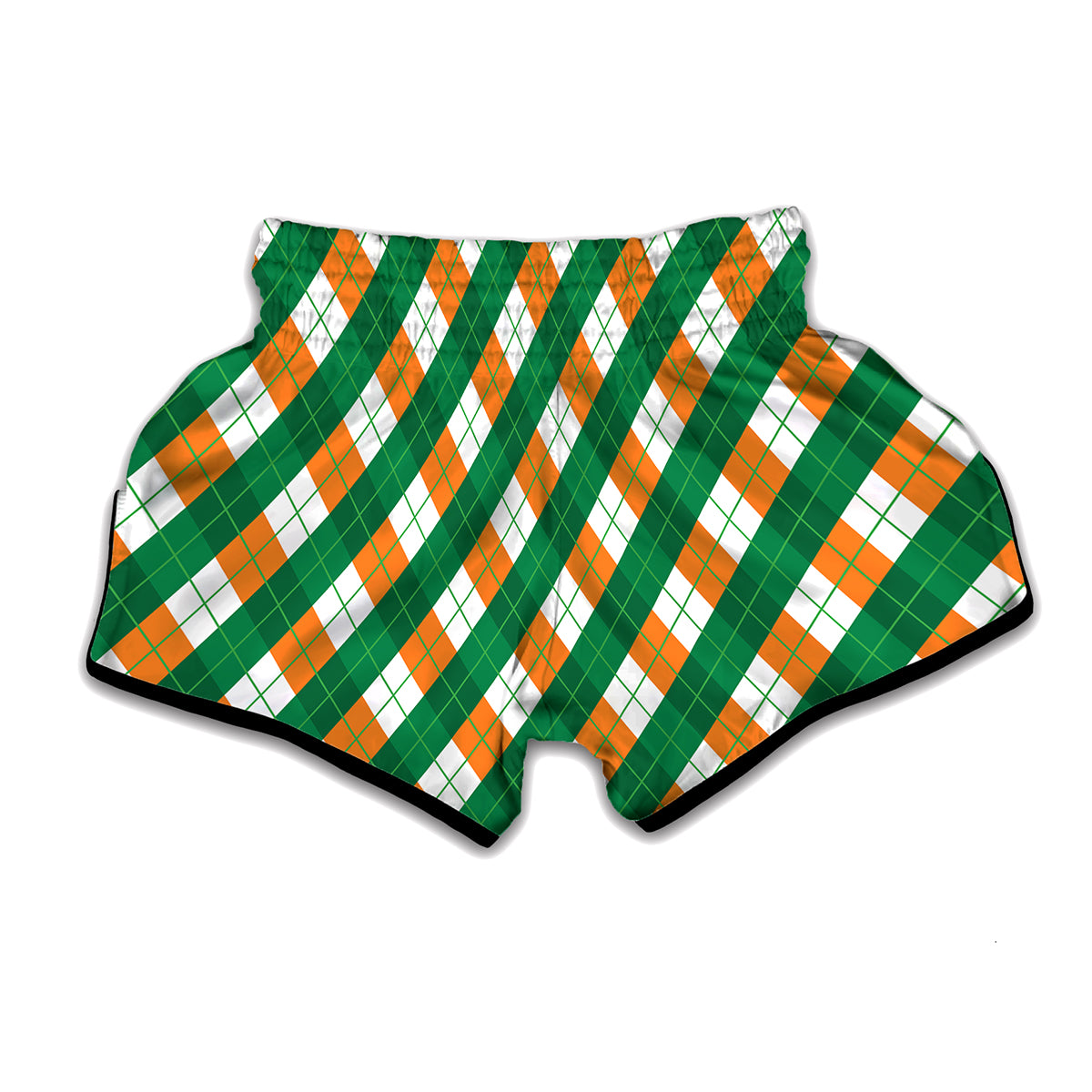 Irish Argyle Pattern Print Muay Thai Boxing Shorts