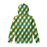 Irish Argyle Pattern Print Pullover Hoodie