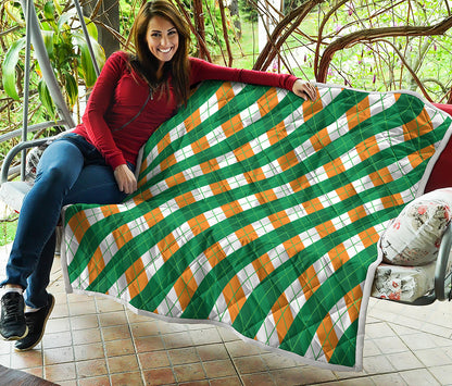 Irish Argyle Pattern Print Quilt