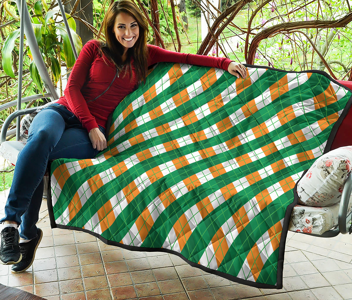 Irish Argyle Pattern Print Quilt