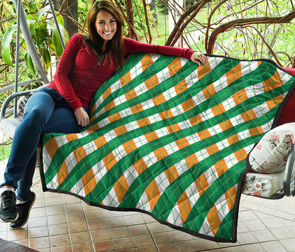 Irish Argyle Pattern Print Quilt