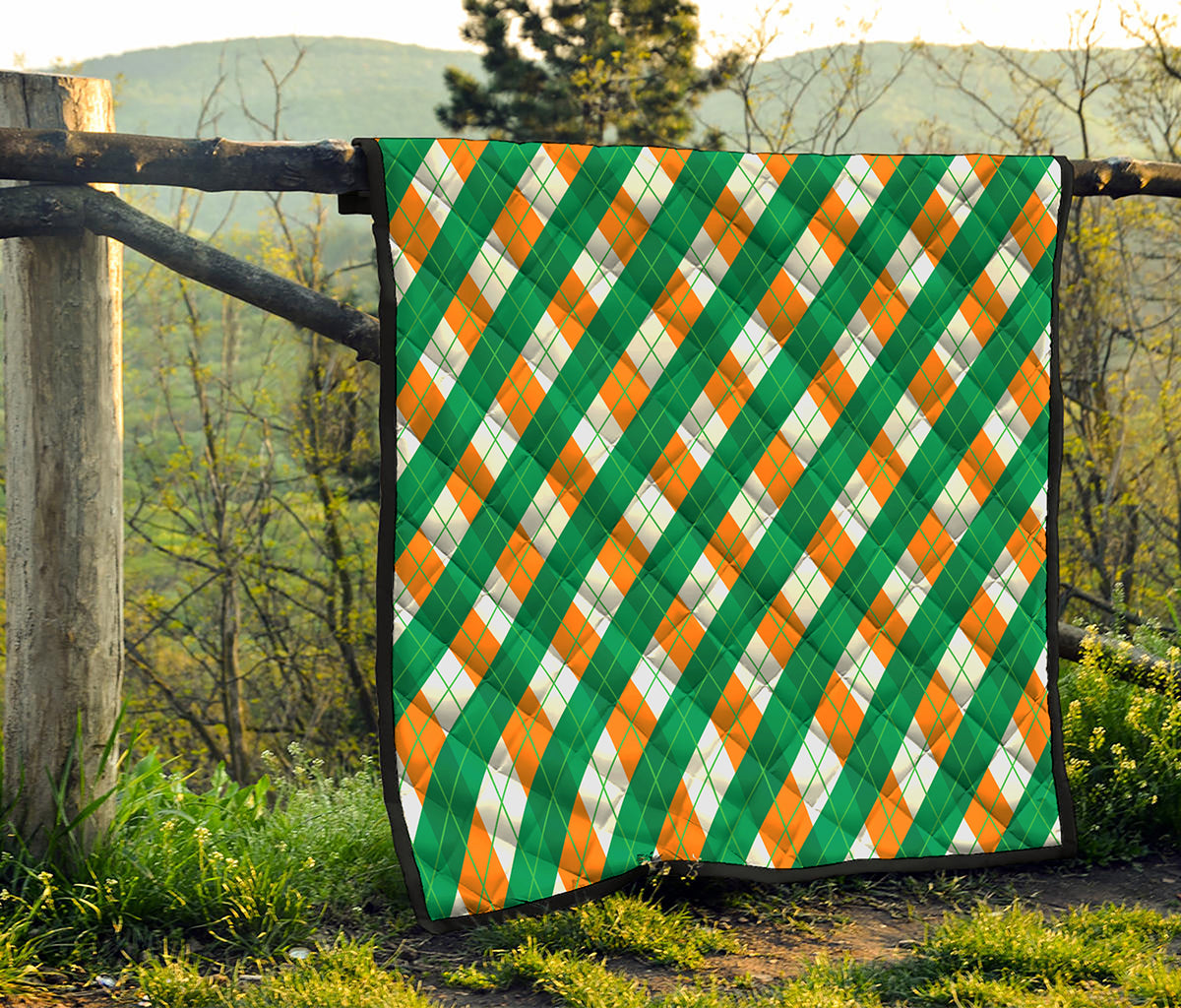 Irish Argyle Pattern Print Quilt