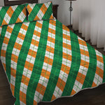 Irish Argyle Pattern Print Quilt Bed Set