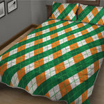 Irish Argyle Pattern Print Quilt Bed Set