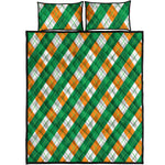 Irish Argyle Pattern Print Quilt Bed Set