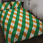Irish Argyle Pattern Print Quilt Bed Set