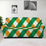 Irish Argyle Pattern Print Sofa Cover