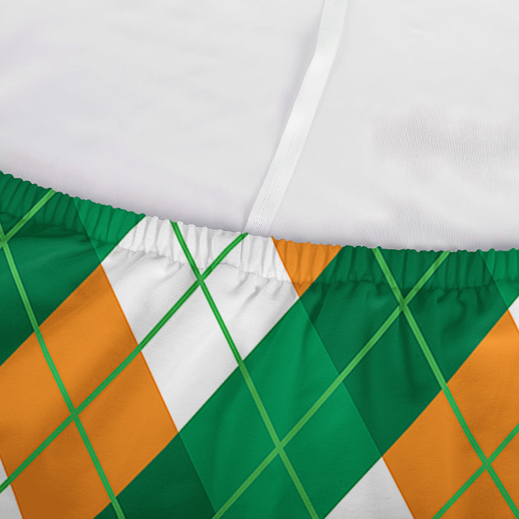 Irish Argyle Pattern Print Sofa Cover