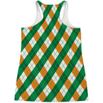Irish Argyle Pattern Print Women's Racerback Tank Top
