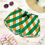 Irish Argyle Pattern Print Women's Shorts