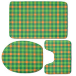 Irish Buffalo Check Pattern Print 3 Piece Bath Mat Set