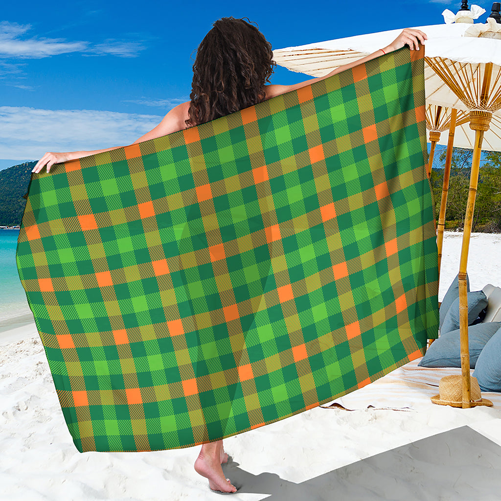 Irish Buffalo Check Pattern Print Beach Sarong Wrap