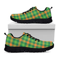 Irish Buffalo Check Pattern Print Black Running Shoes