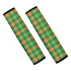 Irish Buffalo Check Pattern Print Car Seat Belt Covers