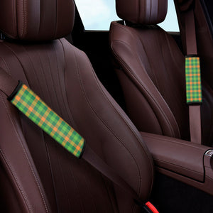 Irish Buffalo Check Pattern Print Car Seat Belt Covers