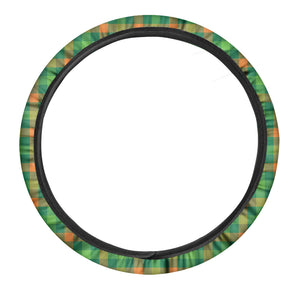 Irish Buffalo Check Pattern Print Car Steering Wheel Cover