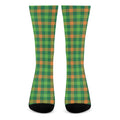Irish Buffalo Check Pattern Print Crew Socks