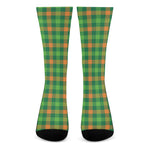 Irish Buffalo Check Pattern Print Crew Socks