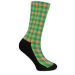 Irish Buffalo Check Pattern Print Crew Socks