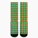 Irish Buffalo Check Pattern Print Crew Socks