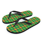 Irish Buffalo Check Pattern Print Flip Flops