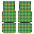 Irish Buffalo Check Pattern Print Front and Back Car Floor Mats