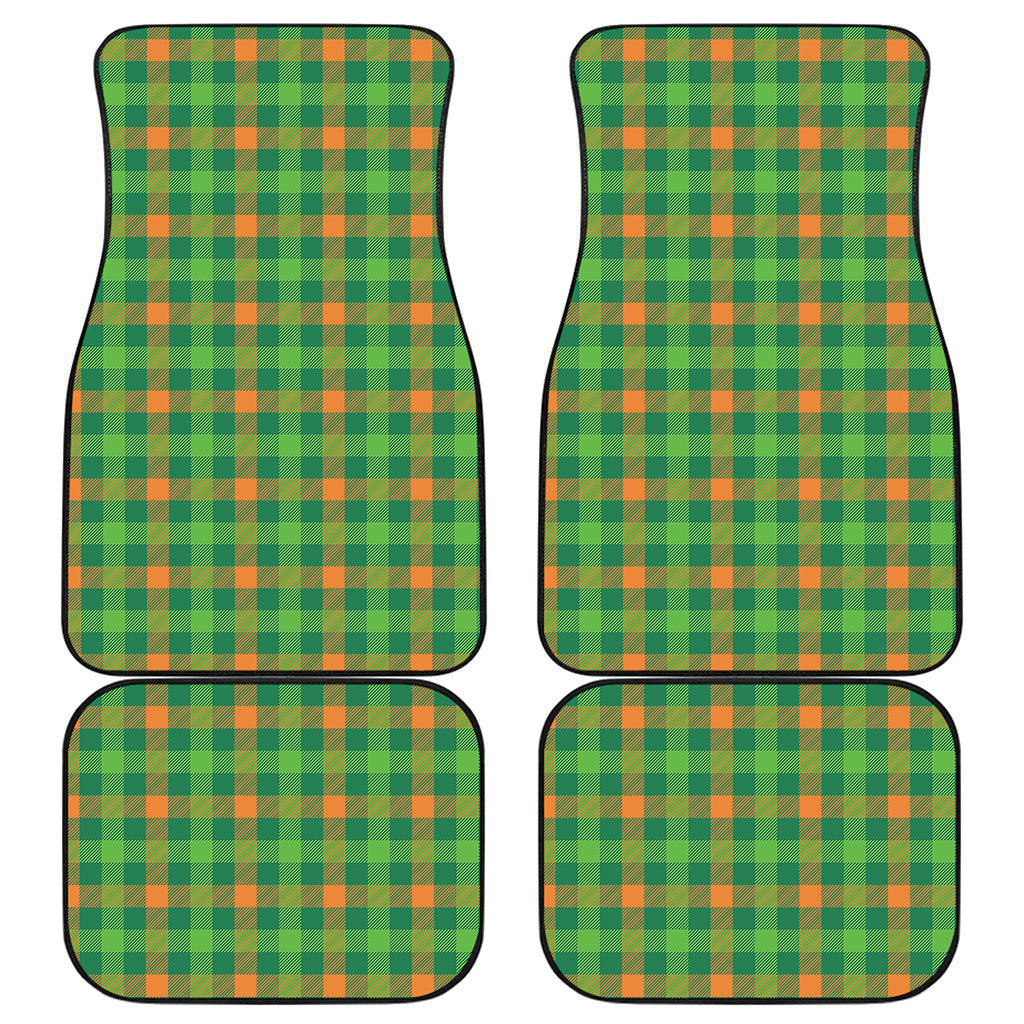 Irish Buffalo Check Pattern Print Front and Back Car Floor Mats