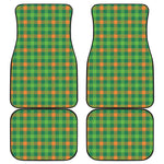 Irish Buffalo Check Pattern Print Front and Back Car Floor Mats