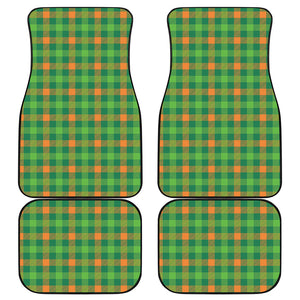 Irish Buffalo Check Pattern Print Front and Back Car Floor Mats