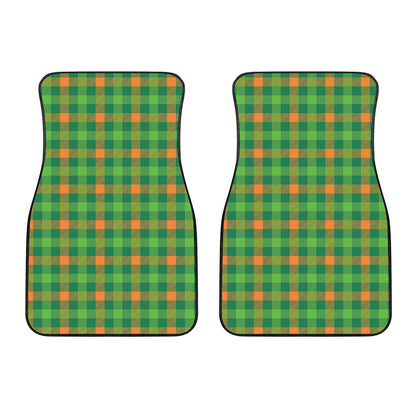 Irish Buffalo Check Pattern Print Front Car Floor Mats