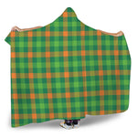 Irish Buffalo Check Pattern Print Hooded Blanket