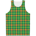 Irish Buffalo Check Pattern Print Men's Tank Top