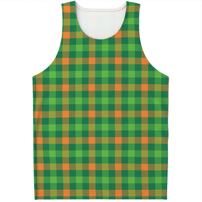 Irish Buffalo Check Pattern Print Men's Tank Top