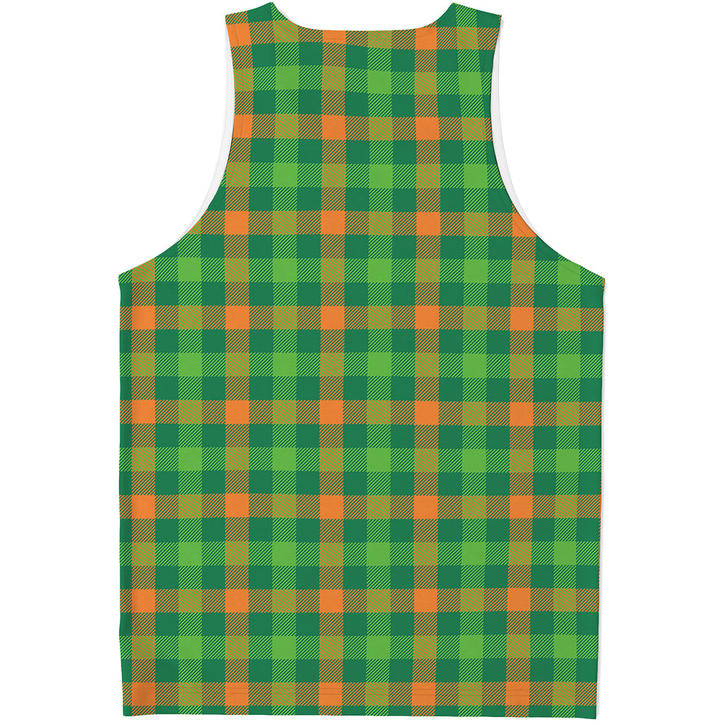 Irish Buffalo Check Pattern Print Men's Tank Top