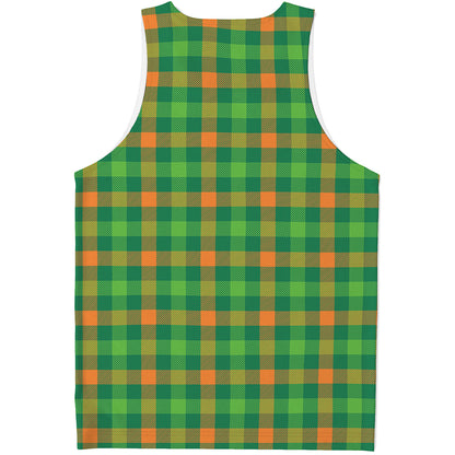 Irish Buffalo Check Pattern Print Men's Tank Top
