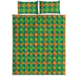 Irish Buffalo Check Pattern Print Quilt Bed Set
