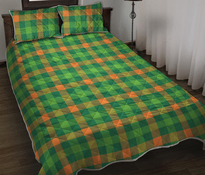 Irish Buffalo Check Pattern Print Quilt Bed Set