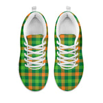 Irish Buffalo Check Pattern Print White Sneakers