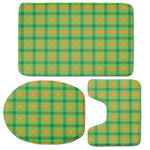 Irish Buffalo Plaid Pattern Print 3 Piece Bath Mat Set
