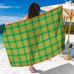 Irish Buffalo Plaid Pattern Print Beach Sarong Wrap