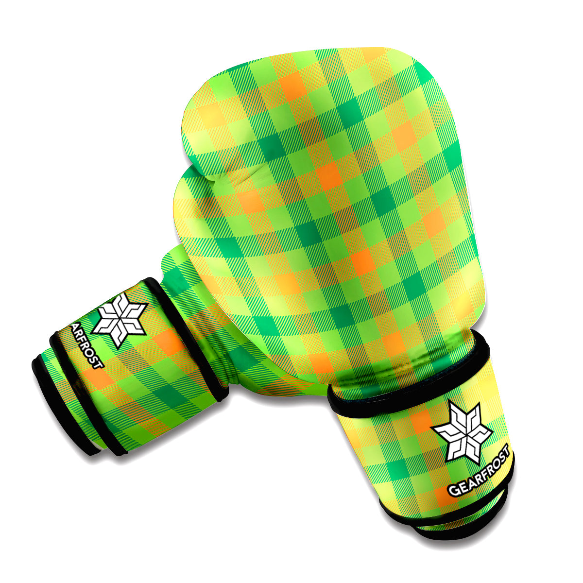 Irish Buffalo Plaid Pattern Print Boxing Gloves
