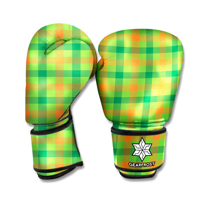 Irish Buffalo Plaid Pattern Print Boxing Gloves