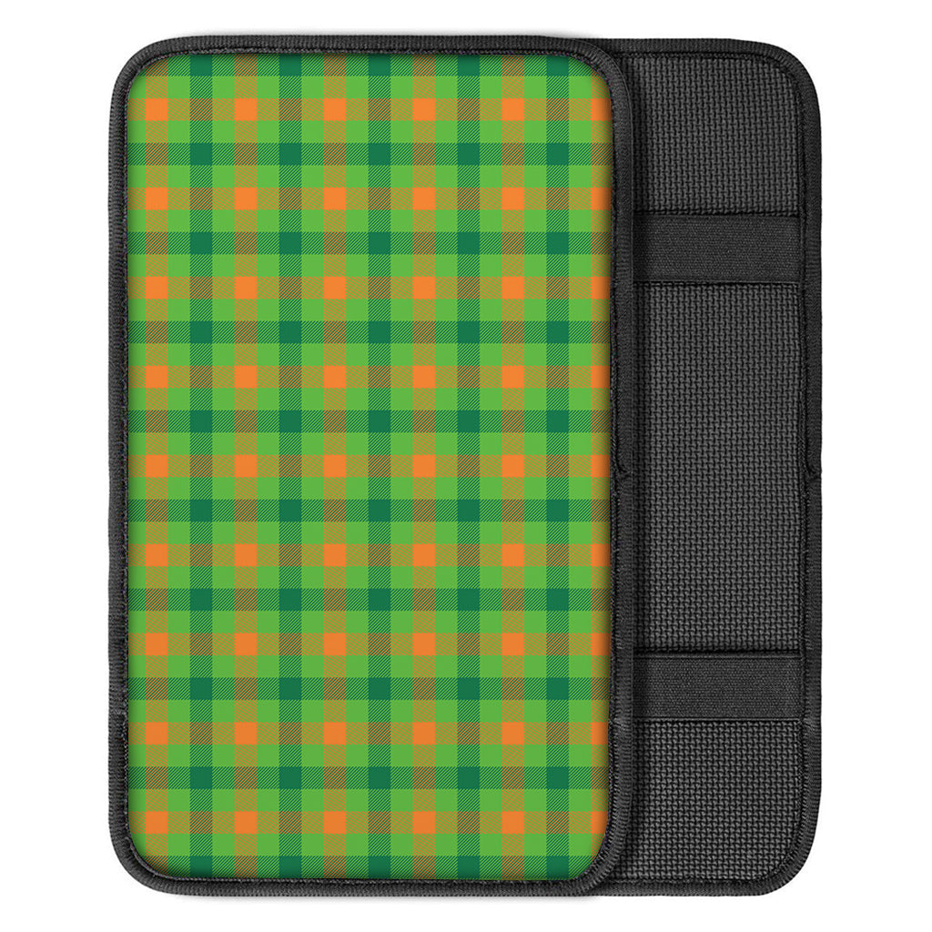 Irish Buffalo Plaid Pattern Print Car Center Console Cover