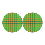 Irish Buffalo Plaid Pattern Print Car Coasters