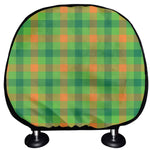 Irish Buffalo Plaid Pattern Print Car Headrest Covers
